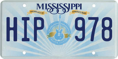 MS license plate HIP978