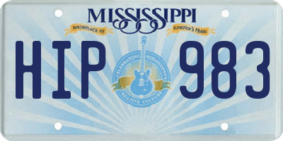MS license plate HIP983