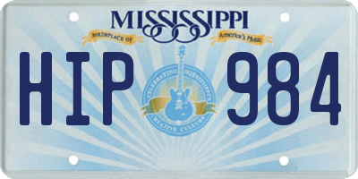 MS license plate HIP984