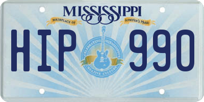 MS license plate HIP990