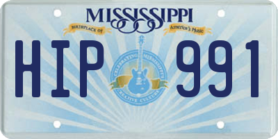 MS license plate HIP991