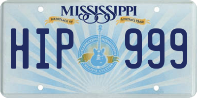 MS license plate HIP999