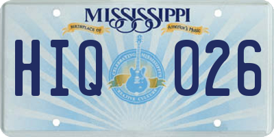 MS license plate HIQ026