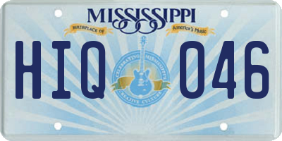 MS license plate HIQ046