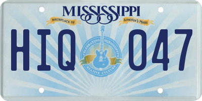 MS license plate HIQ047