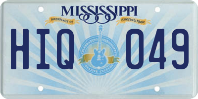 MS license plate HIQ049