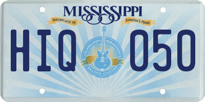 MS license plate HIQ050