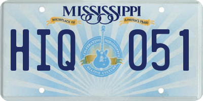 MS license plate HIQ051