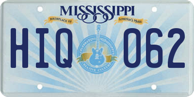 MS license plate HIQ062