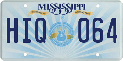 MS license plate HIQ064