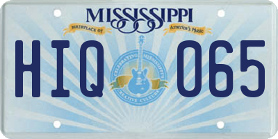 MS license plate HIQ065