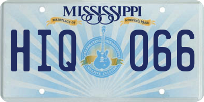 MS license plate HIQ066