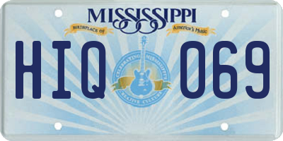 MS license plate HIQ069