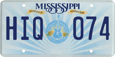 MS license plate HIQ074