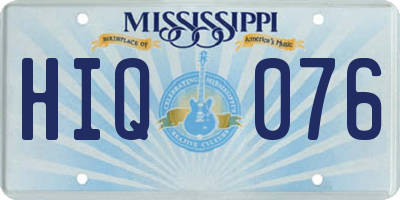 MS license plate HIQ076