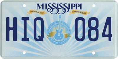 MS license plate HIQ084