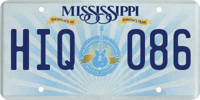 MS license plate HIQ086