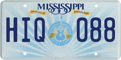 MS license plate HIQ088