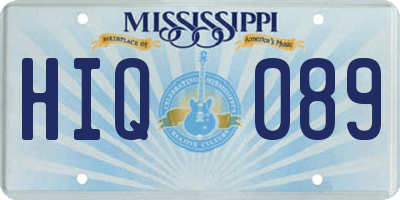 MS license plate HIQ089