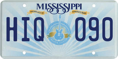 MS license plate HIQ090