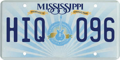 MS license plate HIQ096