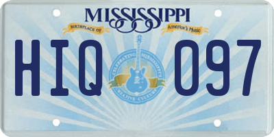 MS license plate HIQ097