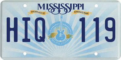MS license plate HIQ119