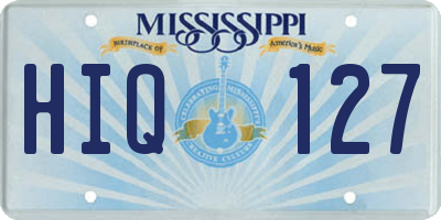 MS license plate HIQ127