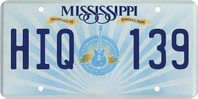 MS license plate HIQ139
