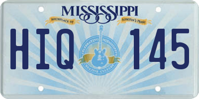 MS license plate HIQ145