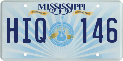 MS license plate HIQ146