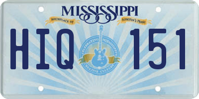 MS license plate HIQ151