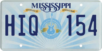 MS license plate HIQ154