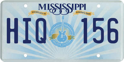 MS license plate HIQ156