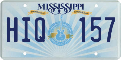 MS license plate HIQ157