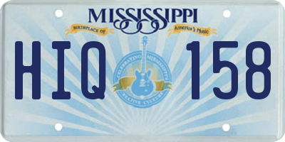 MS license plate HIQ158