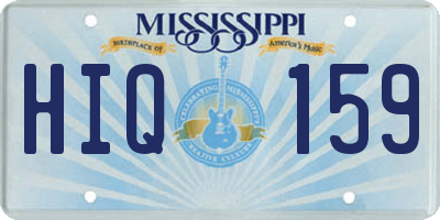 MS license plate HIQ159