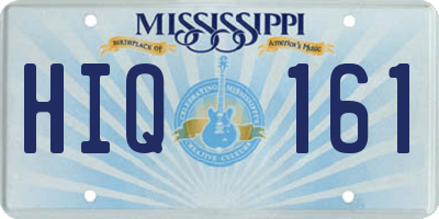 MS license plate HIQ161
