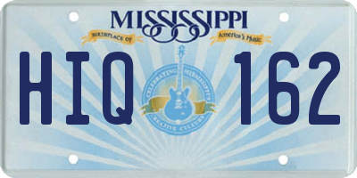 MS license plate HIQ162