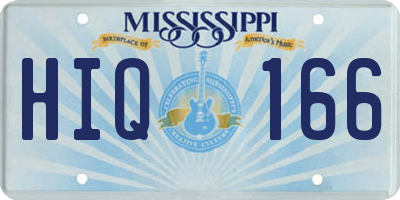 MS license plate HIQ166