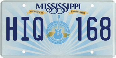 MS license plate HIQ168