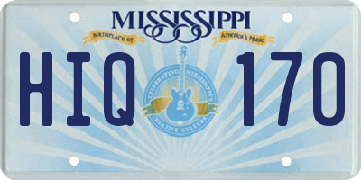 MS license plate HIQ170