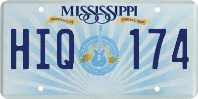 MS license plate HIQ174