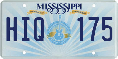 MS license plate HIQ175