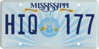 MS license plate HIQ177