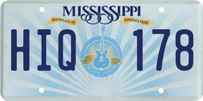 MS license plate HIQ178
