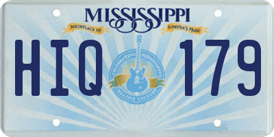 MS license plate HIQ179