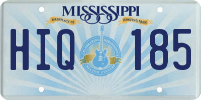 MS license plate HIQ185