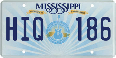 MS license plate HIQ186
