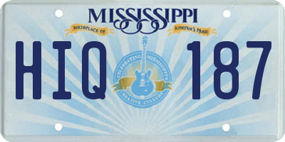 MS license plate HIQ187